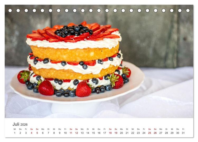 Produktbild: K&ouml;stliche Kuchen (Tischkalender 2026 DIN A5 quer), CALVENDO Monatskalender