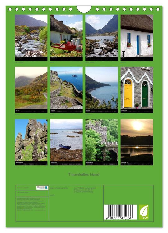 Produktbild: Traumhaftes Irland (Wandkalender 2026 DIN A4 hoch), CALVENDO Monatskalender