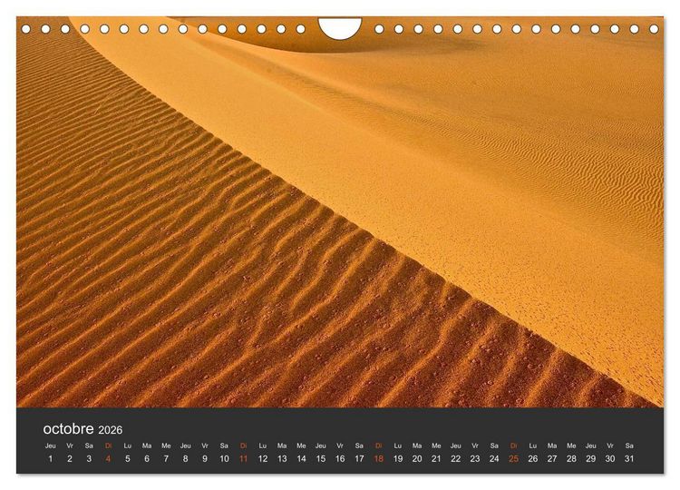 Produktbild: LE SAHARA L'Alg&eacute;rie du Sud (Calendrier mural 2026 DIN A4 vertical), CALVENDO calendrier mensuel