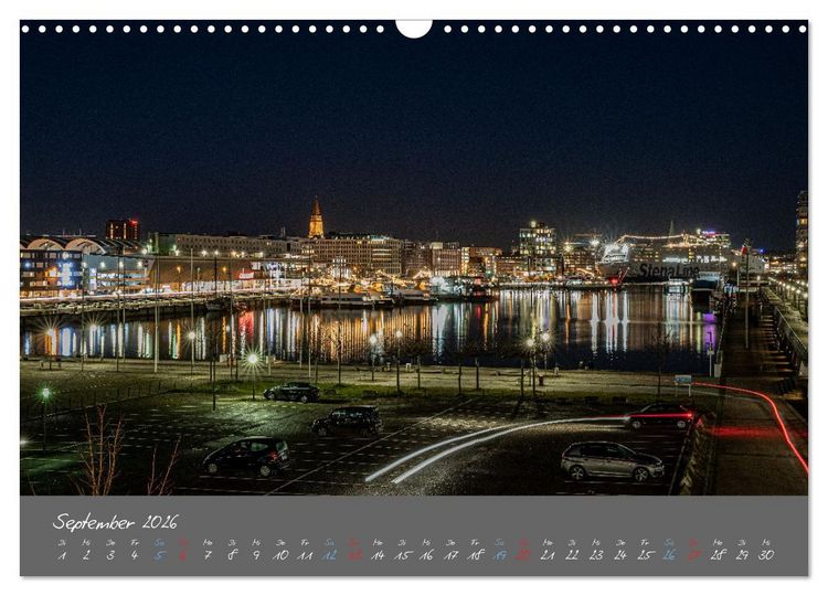 Produktbild: So sch&ouml;n ist Kiel im Dunkeln (Wandkalender 2026 DIN A3 quer), CALVENDO Monatskalender