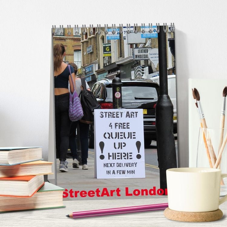 Produktbild: StreetArt London (Tischkalender 2026 DIN A5 hoch), CALVENDO Monatskalender