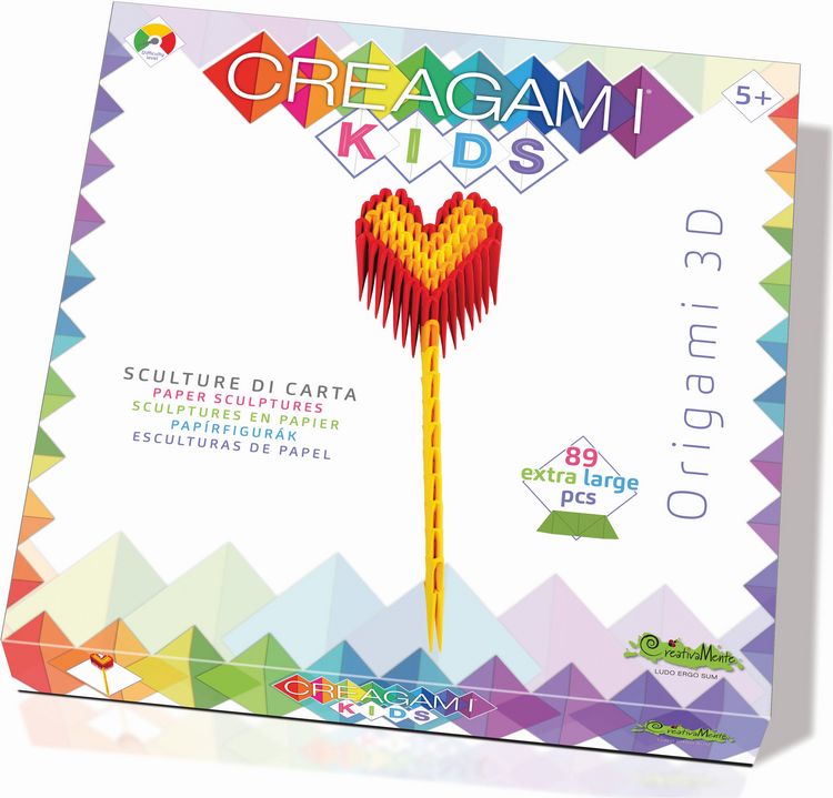 Produktbild: CREAGAMI - Origami 3D KIDS Herz 89 Teile