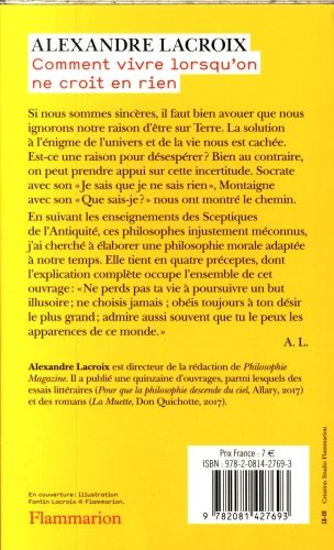 Produktbild: Comment vivre lorsqu'on ne croit en rien ?