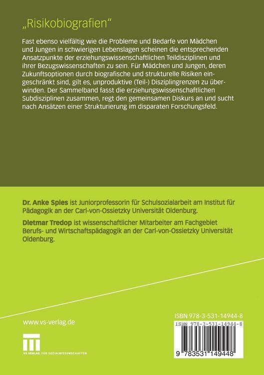 Produktbild: "Risikobiografien"