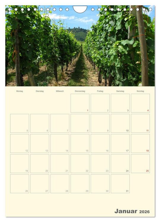 Produktbild: Unterwegs im Elsass &ndash; Terminplaner (Wandkalender 2026 DIN A4 hoch), CALVENDO Monatskalender