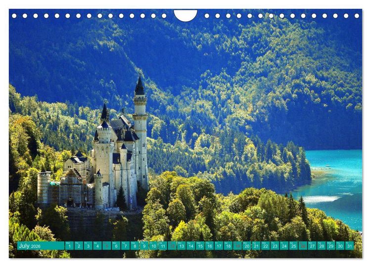 Produktbild: Romantic Places In Bavaria (Wall Calendar 2026 DIN A4 landscape), CALVENDO 12 Month Wall Calendar
