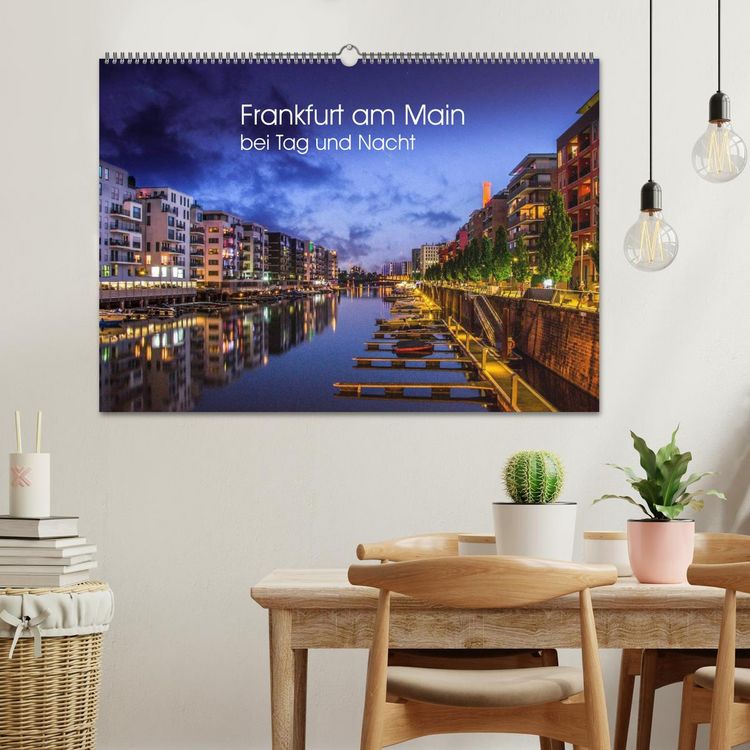 Produktbild: Frankfurt am Main bei Tag und Nacht (Wandkalender 2026 DIN A2 quer), CALVENDO Monatskalender