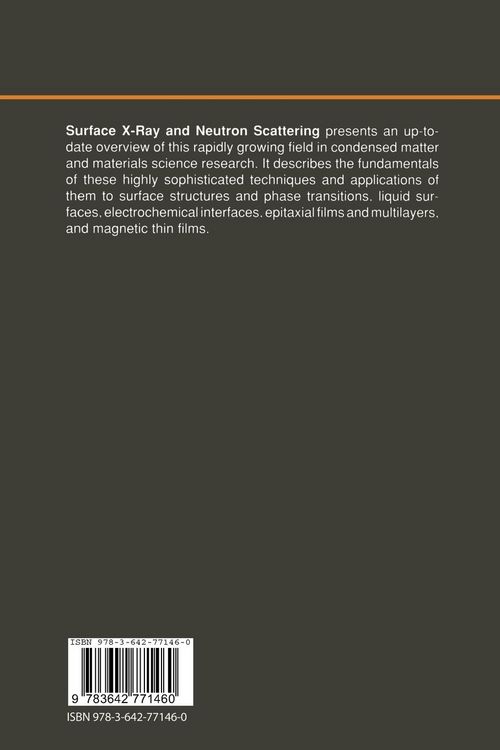 Produktbild: Surface X-Ray and Neutron Scattering