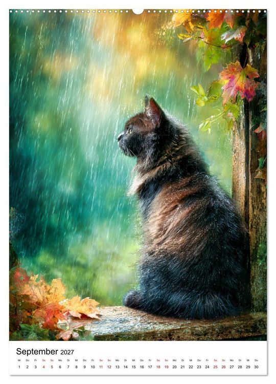 Produktbild: Von wegen Ungl&uuml;ck! - Die faszinierende Welt schwarzer Katzen (Wandkalender 2027 DIN A2 hoch), CALVENDO Monatskalender