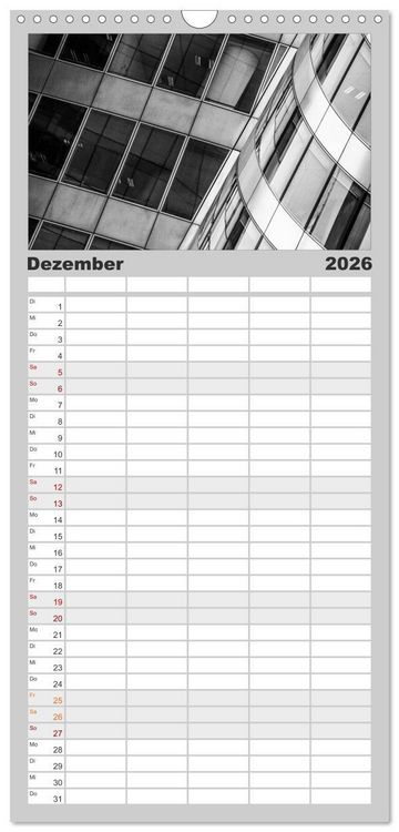 Produktbild: Familienplaner 2026 - Architektur - Fassaden im Detail 2026 mit 5 Spalten (Wandkalender, 21 x 45 cm) CALVENDO