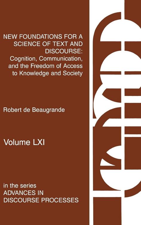 Produktbild: New Foundations for a Science of Text and Discourse
