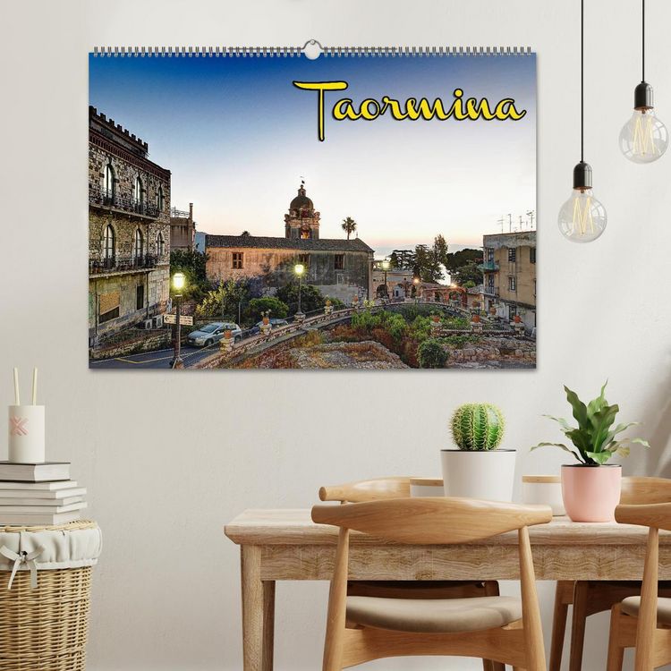 Produktbild: Taormina zur blauen Stunde (Wandkalender 2026 DIN A2 quer), CALVENDO Monatskalender