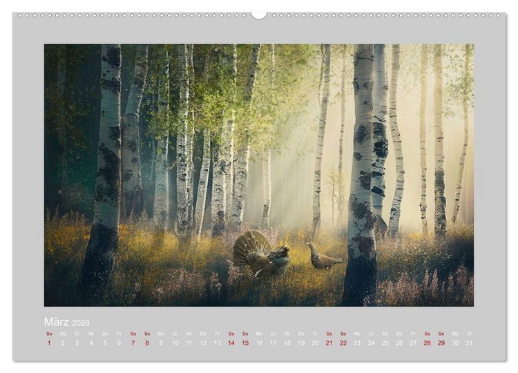 Produktbild: Wald der M&auml;rchen (hochwertiger Premium Wandkalender 2026 DIN A2 quer), Kunstdruck in Hochglanz
