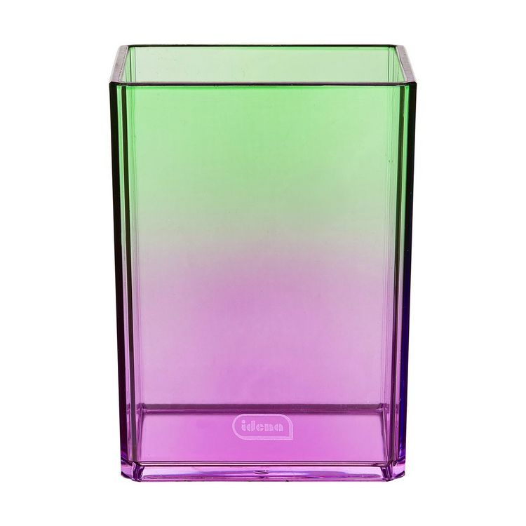 Produktbild: Idena Stiftehalter Bicolor Acryl pink/gr&uuml;n 75x75x101mm