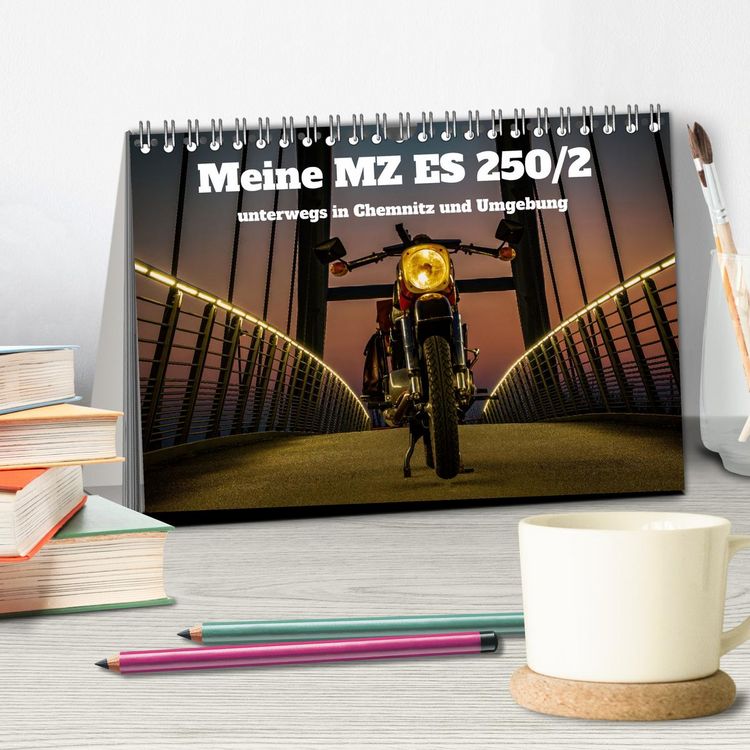 Produktbild: Meine MZ ES 250/2 unterwegs in Chemnitz (Tischkalender 2026 DIN A5 quer), CALVENDO Monatskalender