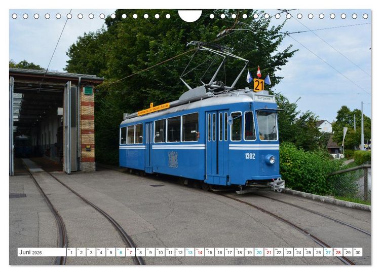 Produktbild: Die Z&uuml;rcher Tram (Wandkalender 2026 DIN A4 quer), CALVENDO Monatskalender