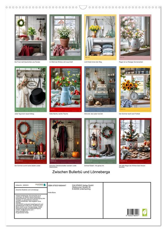 Produktbild: Zwischen Bullerb&uuml; und L&ouml;nneberga (Wandkalender 2026 DIN A2 hoch), CALVENDO Monatskalender