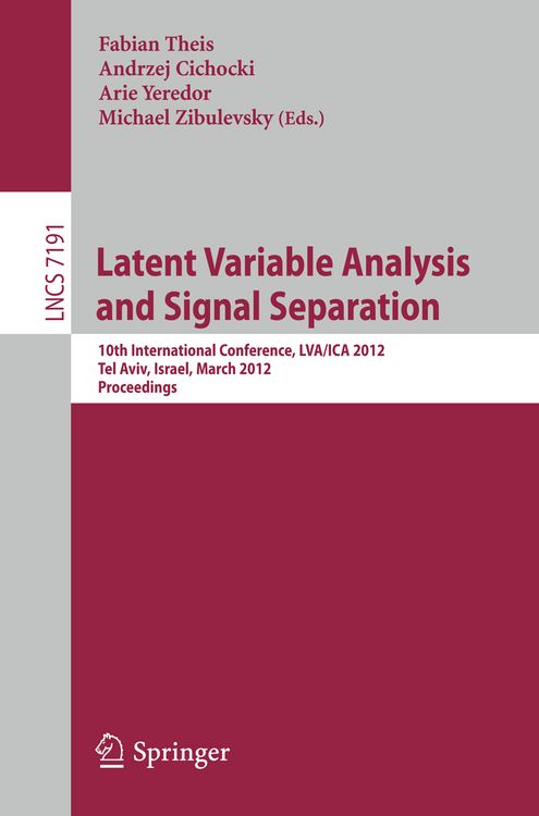 Produktbild: Latent Variable Analysis and Signal Separation