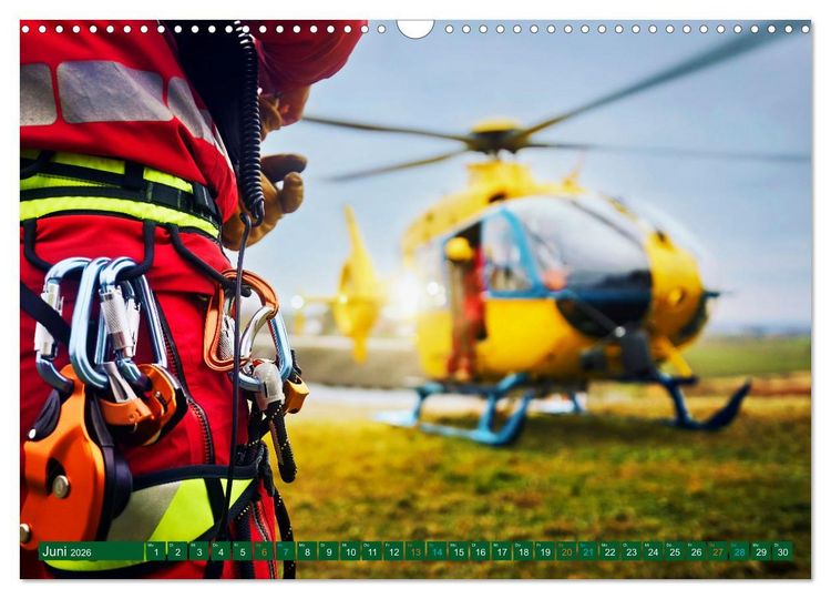 Produktbild: Im Bann der Rettung - Rettungshubschrauber (Wandkalender 2026 DIN A3 quer), CALVENDO Monatskalender