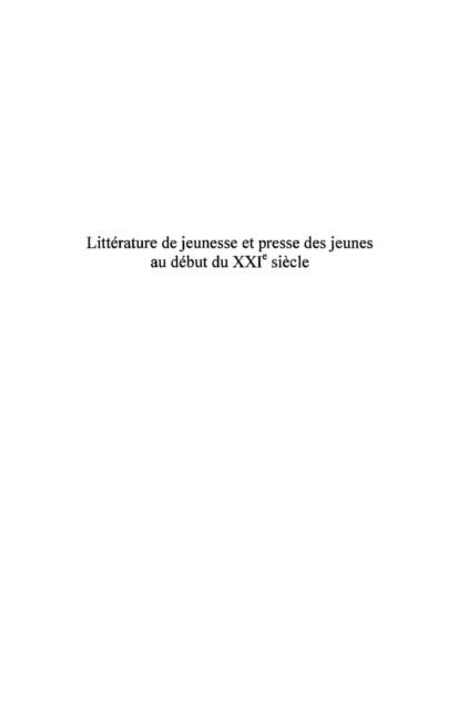 Produktbild: Litterature de jeunesse et presse des jeunes au debut du siE