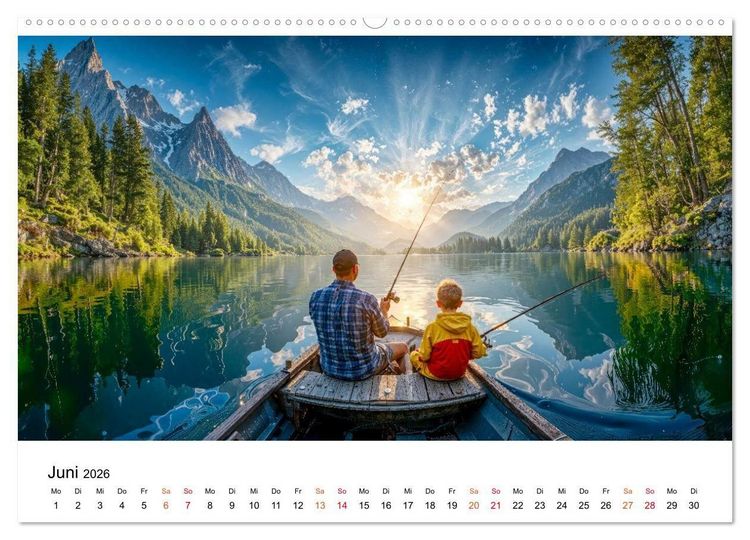 Produktbild: Angeln - der gro&szlig;e Fang (hochwertiger Premium Wandkalender 2026 DIN A2 quer), Kunstdruck in Hochglanz