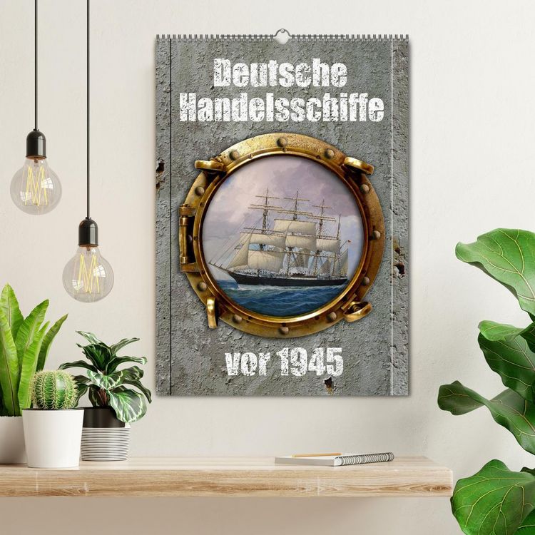 Produktbild: Deutsche Handelsschiffe vor 1945 (Wandkalender 2026 DIN A2 hoch), CALVENDO Monatskalender