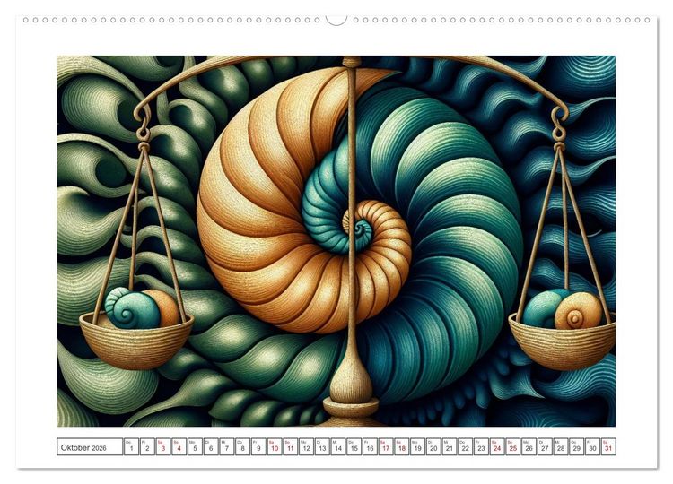Produktbild: Tierkreisfl&uuml;stern &ndash; Ein Jahr in kosmischen Farben (Wandkalender 2026 DIN A2 quer), CALVENDO Monatskalender