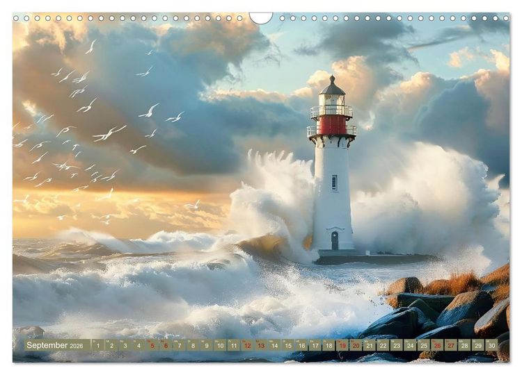 Produktbild: Sturmwarnung an der K&uuml;ste (Wandkalender 2026 DIN A3 quer), CALVENDO Monatskalender