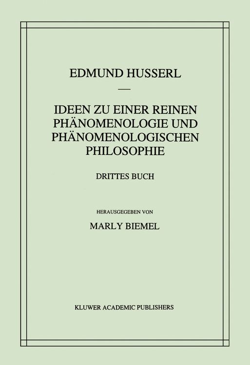 Produktbild: Ideen zu einer reinen Ph&auml;nomenologie und ph&auml;nomenologischen Philosophie