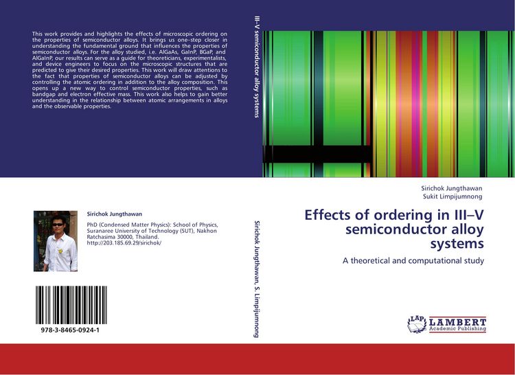 Produktbild: Effects of ordering in III-V semiconductor alloy systems