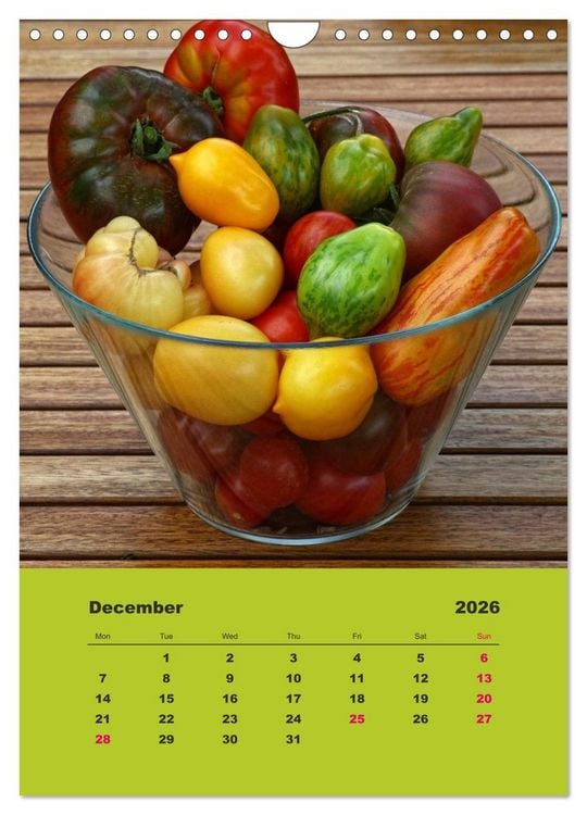 Produktbild: Organic Tomatoes (Wall Calendar 2026 DIN A4 portrait), CALVENDO 12 Month Wall Calendar