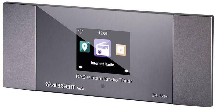 Produktbild: Albrecht DR 463+ Internet Radio-Adapter DAB+, Internetradio, UKW, WLAN Inkl. Fernbedienung, Spotify Anthrazit