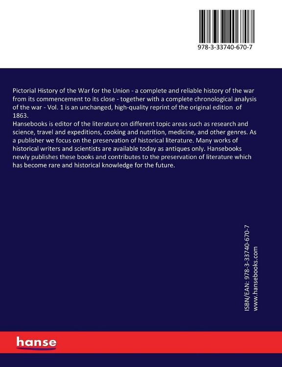 Produktbild: Pictorial History of the War for the Union