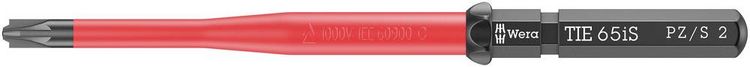 Produktbild: Wera Kraftform Kompakt VDE 65 iS PZ/S # 2x157 mm TIE SB Elektriker Plus/Minus Wechselklinge 2 mm