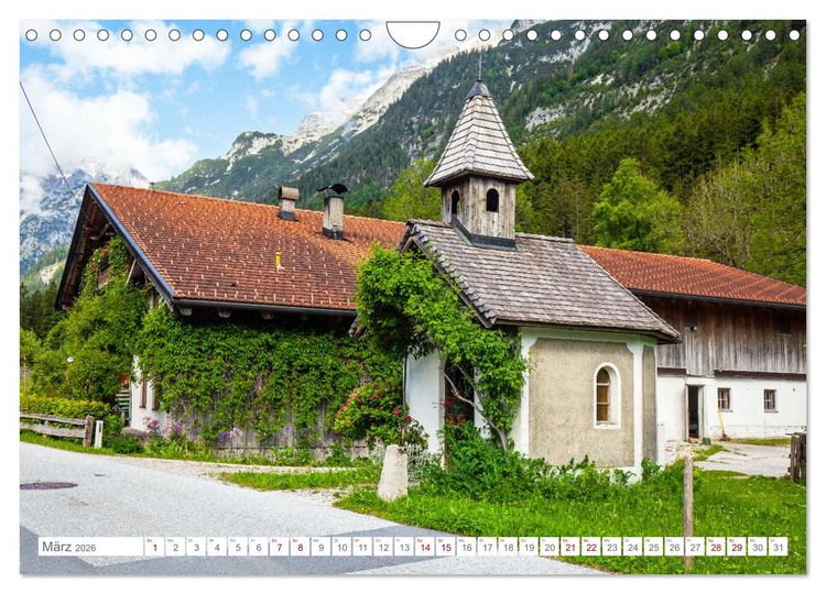 Produktbild: Kapellen im Tiroler Leutaschtal (Wandkalender 2026 DIN A4 quer), CALVENDO Monatskalender
