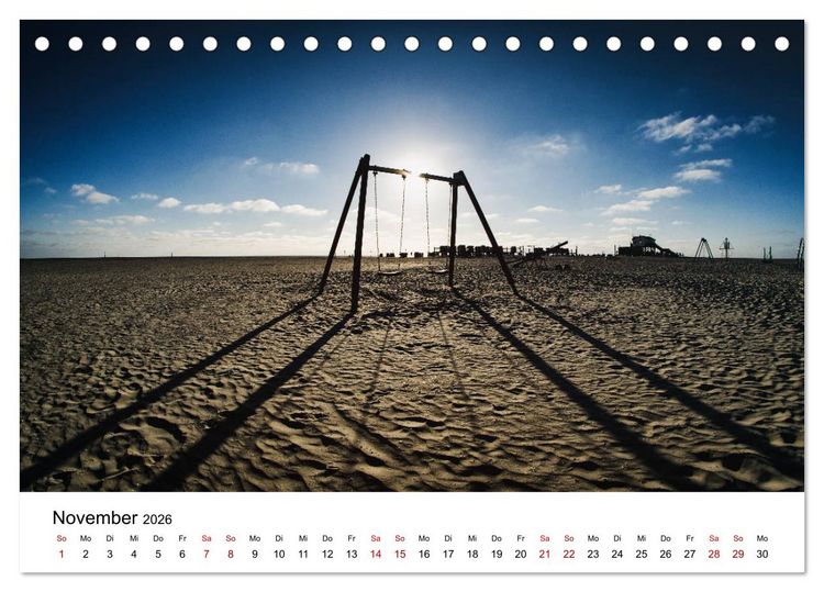 Produktbild: Sankt Peter-Ording. Licht, Schatten und Natur (Tischkalender 2026 DIN A5 quer), CALVENDO Monatskalender