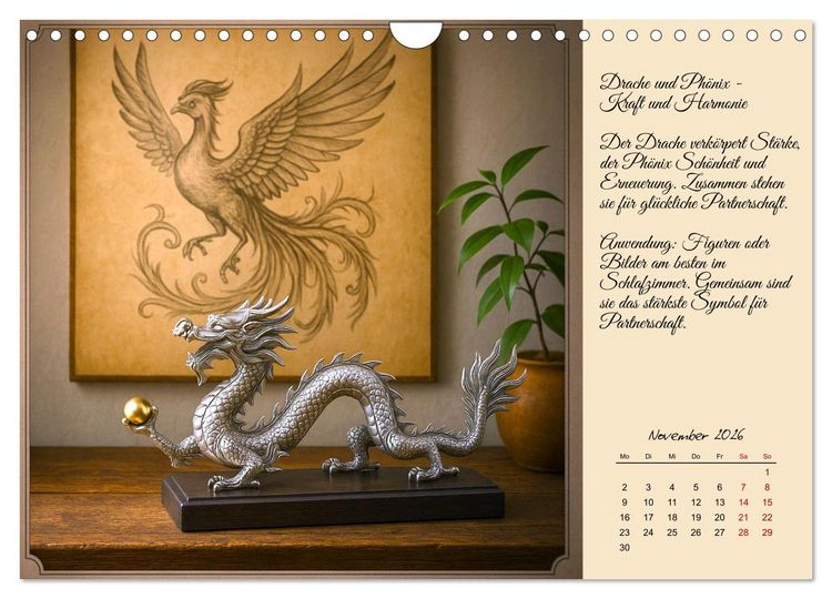 Produktbild: Feng Shui - Symbole f&uuml;r die Harmonie des Qi (Wandkalender 2026 DIN A4 quer), CALVENDO Monatskalender