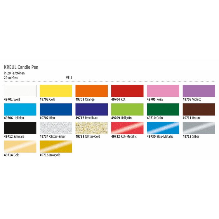 Produktbild: KREUL Candle Pen Glamour Lighting 4x29ml