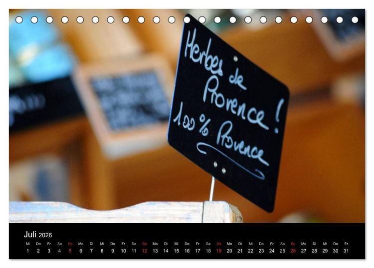 Produktbild: Provence 2026 - Stille Bilder (Tischkalender 2026 DIN A5 quer), CALVENDO Monatskalender