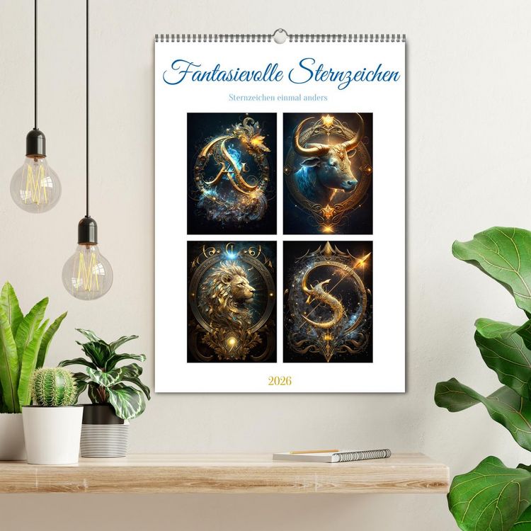 Produktbild: Fantasievolle Sternzeichen (Wandkalender 2026 DIN A2 hoch), CALVENDO Monatskalender