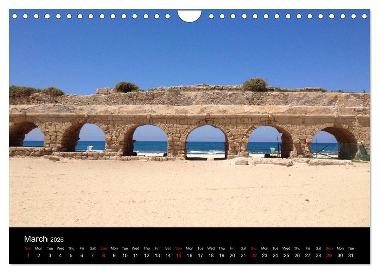 Produktbild: Monuments of Israel 2026 (Wall Calendar 2026 DIN A4 landscape), CALVENDO 12 Month Wall Calendar