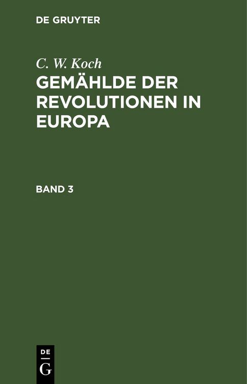 Produktbild: Gem&auml;hlde der Revolutionen in Europa. Band 3