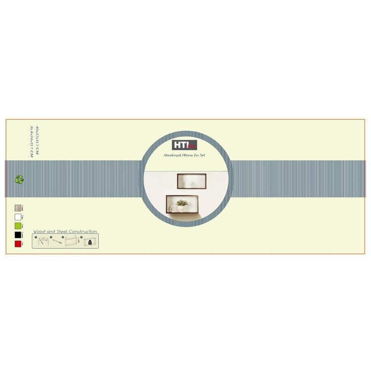 HTI-line Wandregal Altona 908a 2er-Set