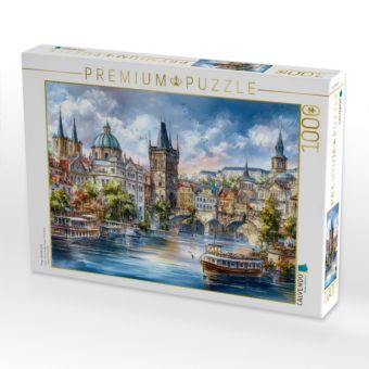 Produktbild: CALVENDO Puzzle Prag - Karlsbr&uuml;cke | 1000 Teile Lege-Gr&ouml;&szlig;e 64x48cm Foto-Puzzle f&uuml;r gl&uuml;ckliche Stunden