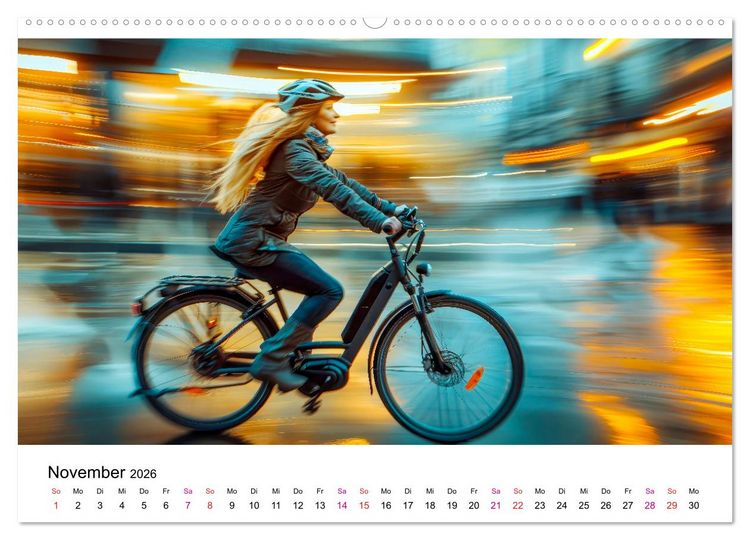 Produktbild: E-Bike einfach cool (hochwertiger Premium Wandkalender 2026 DIN A2 quer), Kunstdruck in Hochglanz