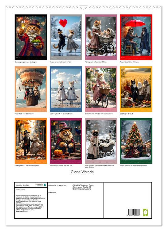 Produktbild: Gloria Victoria (Wandkalender 2026 DIN A2 hoch), CALVENDO Monatskalender