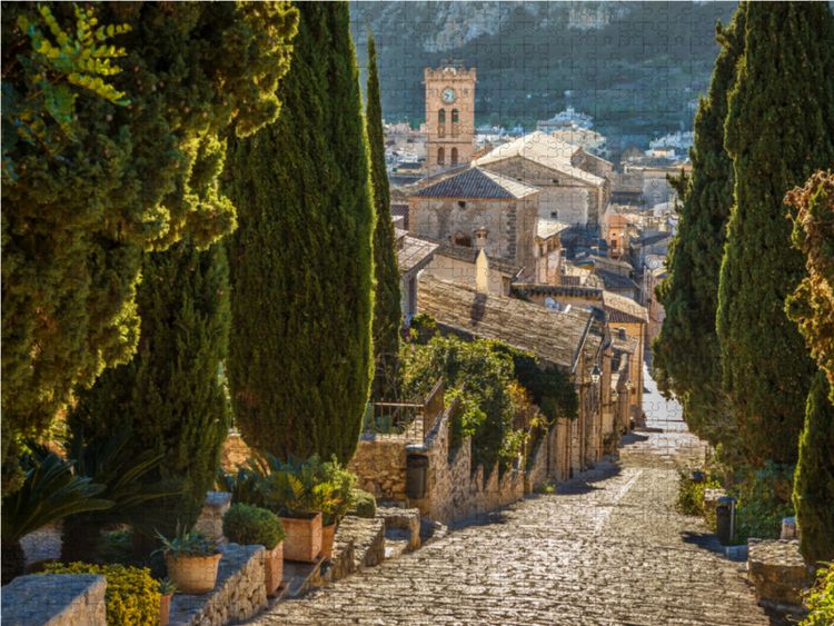 Produktbild: CALVENDO Puzzle Kreuzweg zum Kalvarienberg in Pollenca auf Mallorca 1000 Teile Lege-Gr&ouml;&szlig;e 64 x 48 cm Foto-Puzzle Bild von Christian M&uuml;ringer