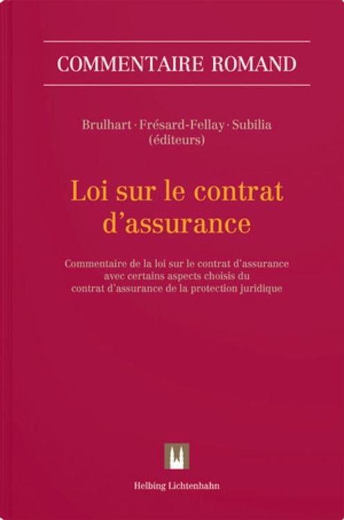 Produktbild: Loi sur le contrat d'assurance