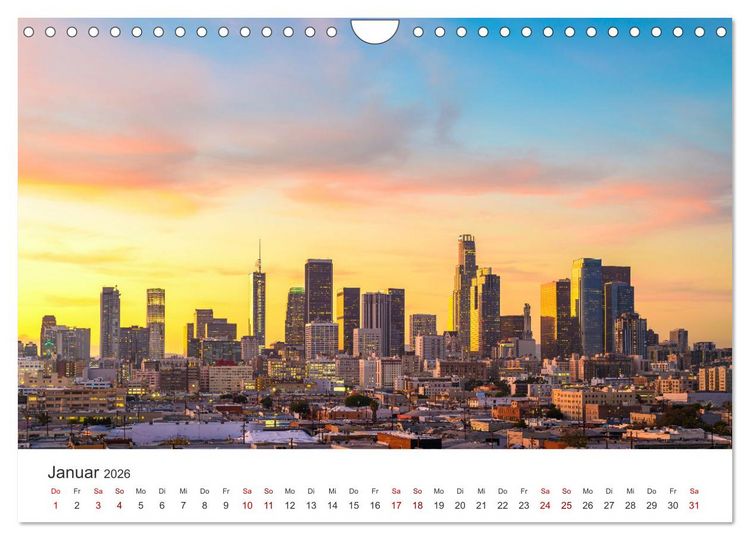 Produktbild: Los Angeles &ndash; Kalifornien (Wandkalender 2026 DIN A4 quer), CALVENDO Monatskalender