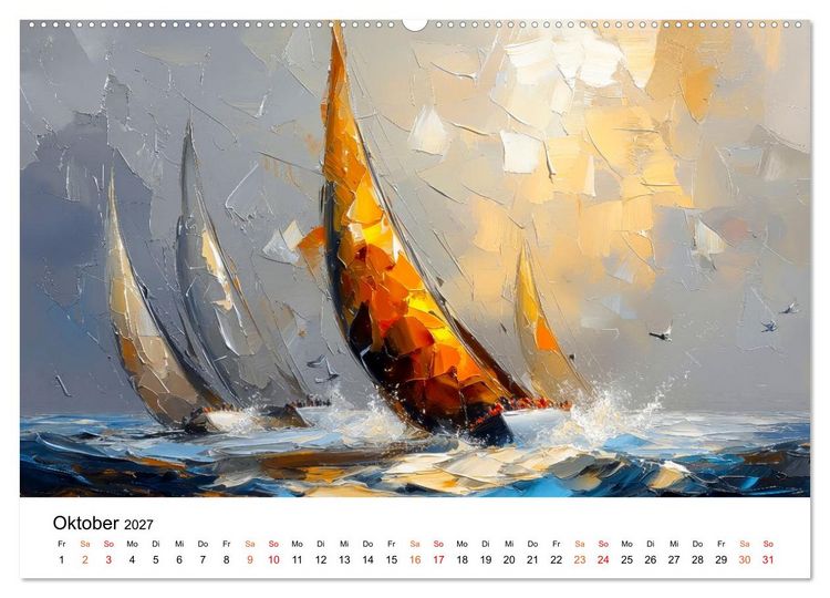 Produktbild: Segeln - Tanz mit dem Wind (Wandkalender 2027 DIN A2 quer), CALVENDO Monatskalender